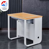Station de travail métallique polyvalente et transformable pour les environnements scolaires/bureau/chambre/hôtel/laboratoire informatique/salle de cours