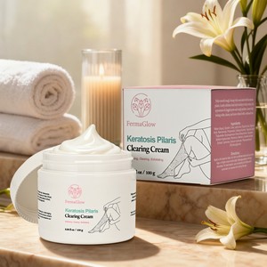 Creme de Tratamento Corporal para Reparação de Pele Áspera e Irregular, com Efeito Esfoliante e Suavizante para Queratose Pilaris (Pele de Galinha) e Pernas de Morango - Product Image 3