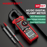 Pince ampèremétrique numérique Habotest HT207D 4000 points de lecture, tension AC/DC, courant, résistance, CAT III 600V 400A, installation électrique