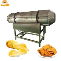 Rotary Drum Chips Flavoring Machine/ Potato Chip Seasoning Machine