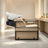 Chaise de lavage contemporaine en promotion pour salon de coiffure – Lit de lavage pour salons et barbiers