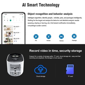 Mini <span class=keywords><strong>Telecamera</strong></span> Tuya con Sistema di Allarme di Sicurezza, PTZ Wireless con Pannello Solare, Visione Notturna per Esterni, Rilevamento PIR, Monitoraggio Intelligente per Casa - Product Image 6