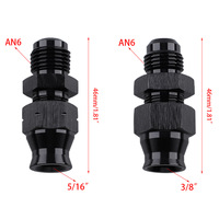 Raccord de réduction AN6 femelle à flare 5/16" 3/8" pour tube de carburant rigide, en alliage moulé, poli, classe 150