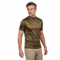 Livraison Rapide Faible MOQ T-shirts Homme en Coton Mercerisé Tricoté 200 Grammes Coupe Oversize Épaules Tombantes Coupe Classique Grand Stock