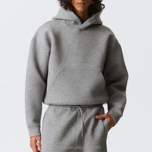 Bulk Custom Alta Qualidade Algodão Poliéster Mistura Gota Ombro Com Capuz Top <span class=keywords><strong>Pullover</strong></span> Oversized Grossa Boxy Men's Scubas Hoodie - Product Image 1