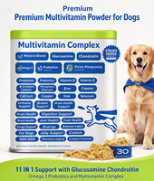 Poudre multivitaminée pour chiens, chiots et adultes, soutien articulaire, digestif et immunitaire, supplément en poudre de glucosamine et chondroïtine, marque privée OEM