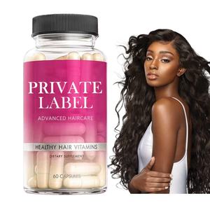 Vitaminas Personalizables para el Crecimiento del Cabello con Biotina y <span class=keywords><strong>Amino</strong></span>ácidos, Marca Privada, Vitaminas de Colágeno para el Crecimiento del Cabello, 60 Cápsulas - Product Image 2