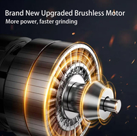Meuleuse sans fil 21V 125mm sans balais, outil de polissage et de découpe électrique portatif à gâchette, qualité professionnelle industrielle au lithium pour le bricolage
