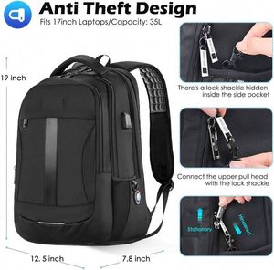 Mochila para Portátil Impermeable y Antirrobo de Fábrica BSCI, para Portátiles de 15.6-17 Pulgadas, para Estudiantes, Mujeres y Hombres - Product Image 2