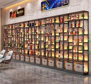 Étagère de rangement multifonctionnelle créative et décorative, cadre suspendu, comptoir de bar, porte-vin, <span class=keywords><strong>caisse</strong></span> enregistreuse, armoire pour présentoirs - Product Image 6