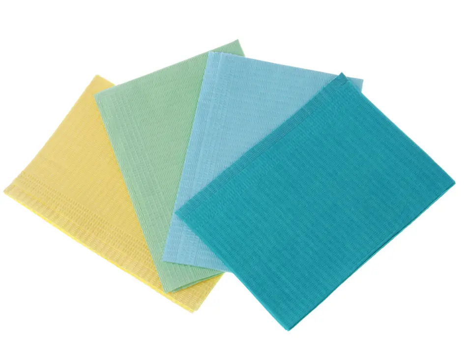 Đầy Màu Sắc Dùng Một Lần Không Thấm Nước 3ply Apron Tissue Khăn Ăn Dùng Một Lần Nha Khoa Bib