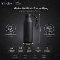 Bouteille d'eau réutilisable écologique YEKEA 500 ml, thermos en acier inoxydable 304 avec revêtement en cuivre, coffret cadeau élégant