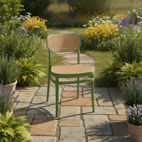 Chaise en plastique verte en promotion, chaise de salle à manger empilable en plastique pour intérieur et extérieur, véranda, balcon, café, boutique, patio, bord de piscine