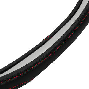 Housse de <span class=keywords><strong>volant</strong></span> en <span class=keywords><strong>cuir</strong></span> respirant résistant <span class=keywords><strong>à</strong></span> l'usure quatre saisons guidon de voiture en <span class=keywords><strong>cuir</strong></span> universel cousu <span class=keywords><strong>à</strong></span> la main couvercle de disque carré - Product Image 2