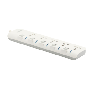 5 prese di corrente universale con il commutatore separato, indicatore luminoso separato, con sicurezza dei bambini, protezione di sovraccarico - Product Image 3