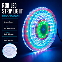 Bande lumineuse LED RVB pleine couleur BOND AC110V 220V 3535 60 LED par mètre en silicone solide avec fonctionnement automatique et contrôleur en option