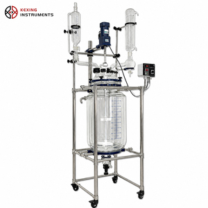 Reattore in Vetro Incamiciato di Alta Qualità 100L-200L con Agitazione, Motore e Pompa per Reazioni Automatiche - Product Image 1