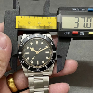 Montre mécanique ZF à cadran noir, 37 mm, acier inoxydable 904L, luxe, qualité supérieure, résistante à l'eau jusqu'à 30 m - Product Image 1