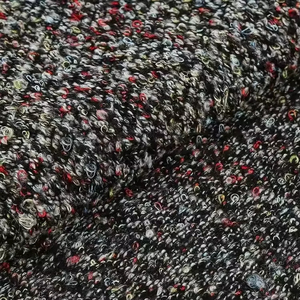 <span class=keywords><strong>Tissu</strong></span> tricoté en polyester Hacci teint en fil de haute qualité 250 GSM pour vêtements et robes - Product Image 2