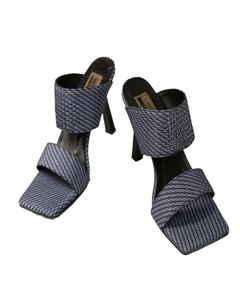 Nouvelles pantoufles tendance à talons fins pour femmes, style Versace, à bout carré - Product Image 6