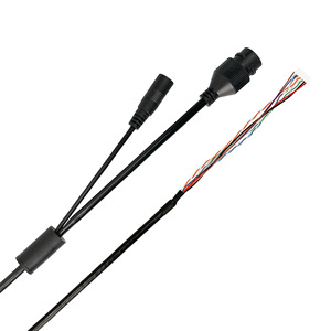 Câble réseau RJ45 + DC 9 broches à âme en cuivre, isolation PVC/PTFE, étanche pour caméra de sécurité, caméra IP, faisceau de câblage audio-vidéo - Product Image 2