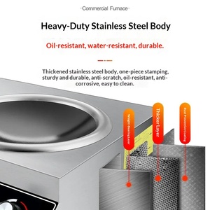 电磁炉双灶头电不锈钢炉5000W防水家用商用大功率双头 - Product Image 3