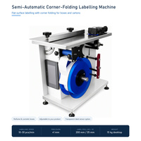Machine d'étiquetage semi-automatique à angle droit de 90 degrés pour boîtes en carton, canettes, bouteilles, applicateur d'étiquettes inviolables