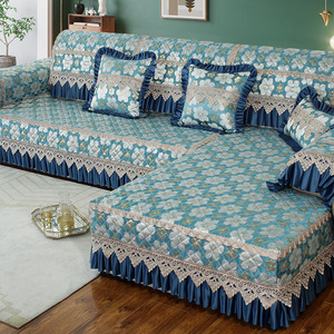 美式全包沙发套客厅欧式Lshape靠背沙发沙发套四季通用11件套沙发套 - Product Image 4