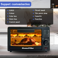 Kustomisasi OEM/ODM Oven Digital dengan Wadah Dalam Food-grade 12L, 16L, 18L, 22L, Oven Listrik Rumah Tangga Multifungsi untuk Memanggang