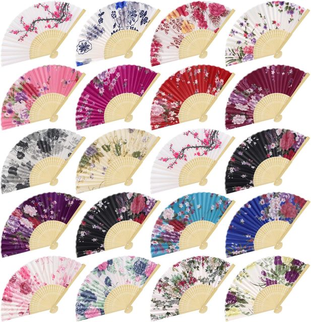 Professional Custom Logo Silk Bamboo Handheld Fan White Wedding Painting Eco-Friendly Blank Paper Fan with Engraving