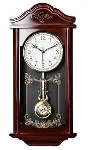 24 Inch Old Fashion Grandfather Large Vintage An Pendulum Clock Classic Retro Antique Look