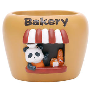 Dessin animé mignon animal de compagnie résine charnu petit Pot de fleur créatif numérique Micro paysage pour la maison balcon plante verte jardinage - Product Image 1