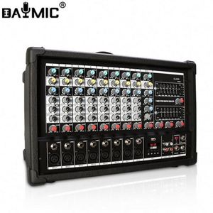 Console de mixage audio professionnelle 8 canaux avec amplificateur de puissance pour DJ, maison, spectacle KTV - Product Image 4