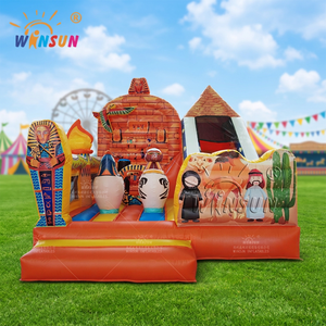 WINSU - Castillo Inflable Dorado Comercial para Niños al Aire Libre, Trampolín Inflable de PVC - Product Image 1