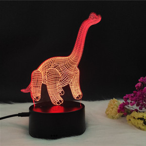 <span class=keywords><strong>Molto</strong></span> <span class=keywords><strong>interessante</strong></span> e bello lungo-collo alto dinosauro 3D della luce di notte - Product Image 3