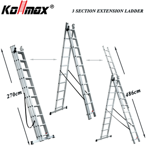 Escalera Telescópica <span class=keywords><strong>de</strong></span> Aluminio <span class=keywords><strong>de</strong></span> 3 Secciones, Certificada EN131, para Uso Doméstico e Industrial - Product Image 5