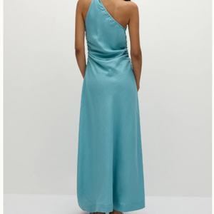 Vestido Midi de Lino para Mujer, Cintura Alta, Algodón Satinado, Corte Holgado, Casual, Verano, Transpirable, Sexy, Venta al Por Mayor OEM - Product Image 4