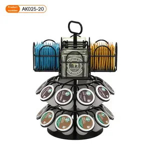 Soporte Giratorio <span class=keywords><strong>para</strong></span> Cápsulas de Café, Organizador de Accesorios de Cocina que Ahorra Espacio, <span class=keywords><strong>Base</strong></span> Antideslizante <span class=keywords><strong>para</strong></span> Máquinas <span class=keywords><strong>Nespresso</strong></span> K-Cup - Product Image 6