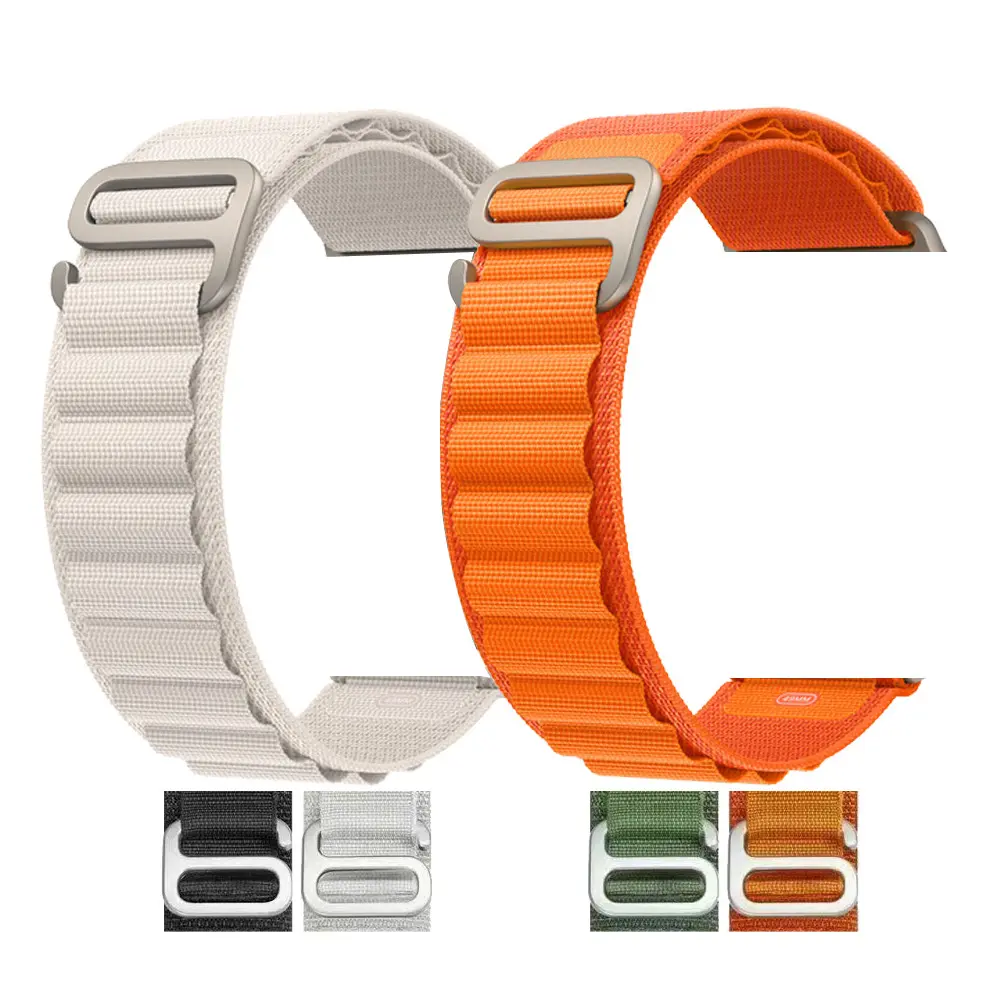 Nylon Strap Band for Apple Watch 8 Ultra 44mm 40mm 45mm 49mm 38mm 42mm Nylon Elastic Band for iWatch Series 5 6 7 8 SE