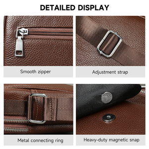 MARRANT-Petit sac à bandoulière en <span class=keywords><strong>cuir</strong></span> pour <span class=keywords><strong>homme</strong></span>, sac à bandoulière en <span class=keywords><strong>cuir</strong></span> véritable - Product Image 6