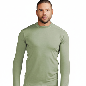 Chemise à manches longues en laine mérinos d'extérieur pour hommes-Durable et ultra-fine, idéale pour la randonnée, le camping et les voyages - Product Image 1