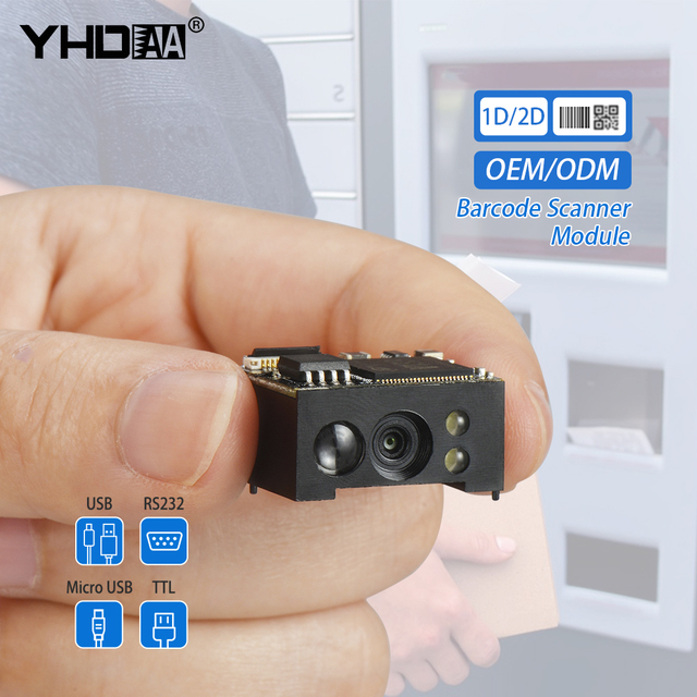 YHD-M800D Embedded Barcode Scanner Module Fixed Mount QR Code Reader with USB Interface in Stock