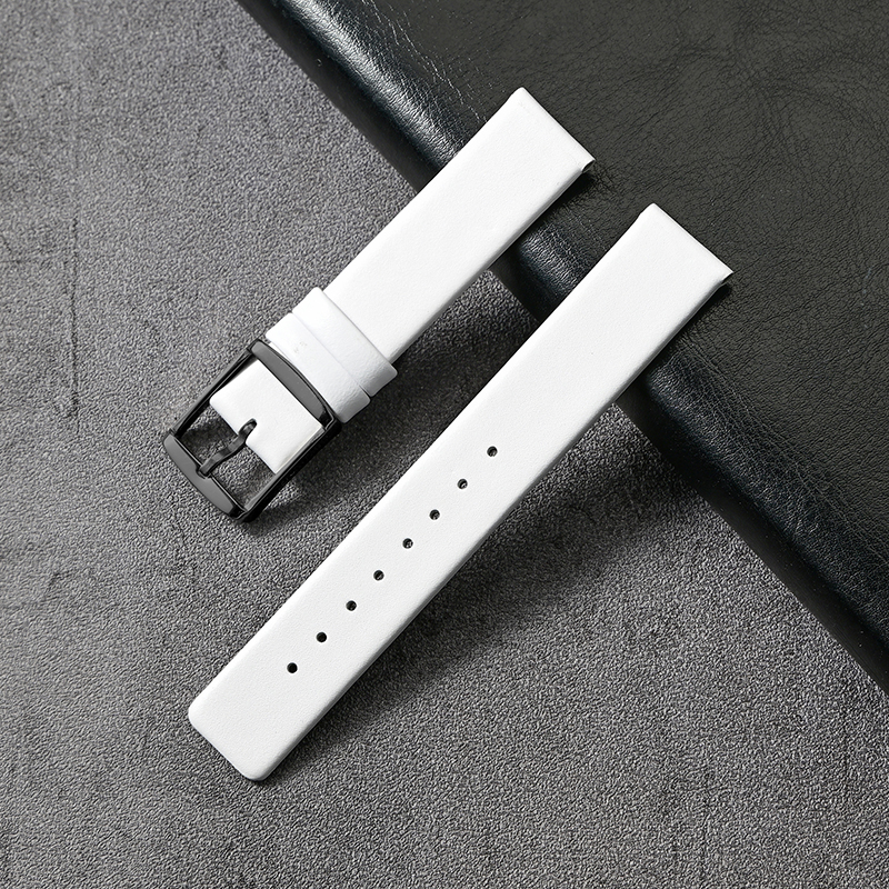 Pin Wale White+Black Buckle
