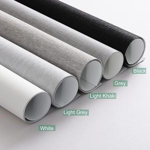 Trắng không dây 100% màn rèm cuốn cho cửa sổ miễn phí dừng kéo xuống phòng tối với valance cách điện dệt vải - Product Image 6