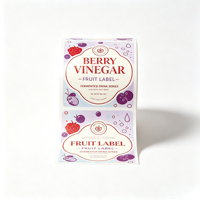 Étiquettes personnalisées en rouleau, autocollantes, dorées rose, pour l'impression d'étiquettes d'emballage de bouteilles de boissons aux fruits fermentés et au vinaigre de baies