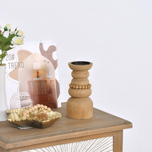 Décorations de table Antiquités rustiques Bougeoirs en bois Base en bois de <span class=keywords><strong>sapin</strong></span> naturel <span class=keywords><strong>Bougeoir</strong></span> - Product Image 2