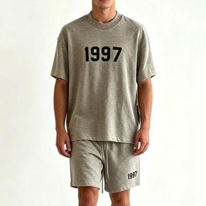 T-shirt a maniche corte Fear 1997 con stampa di lettere in bianco <span class=keywords><strong>e</strong></span> nero 300g God - Product Image 4