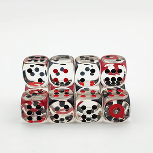 Commercio all'ingrosso della fabbrica di alta qualità bordo rotondo fatto a mano punto di gioco da tavolo da Poker 16mm dadi casinò resina acrilico Set di dadi - Product Image 3