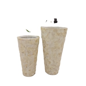 Florero de perlas de la mejor calidad, maceta de flores hecha por el artesano vietnamita - Product Image 1