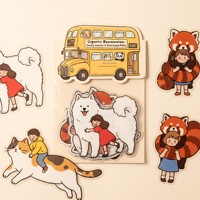 Autocollants pour animaux de compagnie personnalisés à faible MOQ, autocollants géants pour animaux de compagnie, autocollants kawaii pour scrapbooking